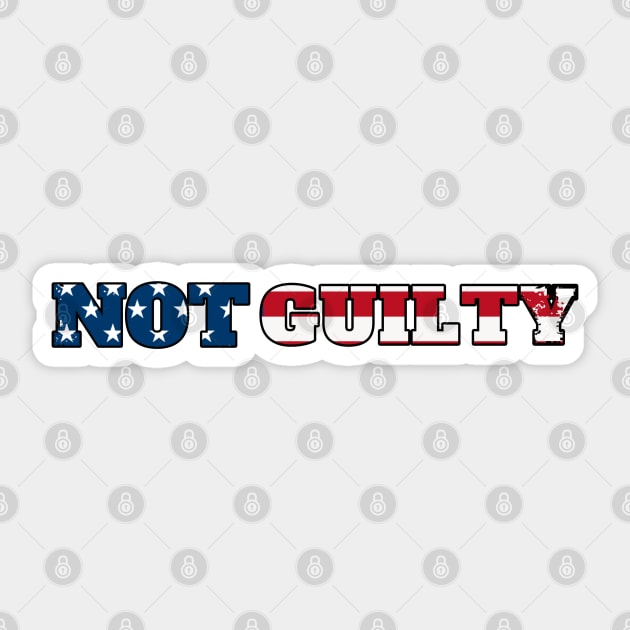 Not Guilty, White Sticker by Traditional-pct